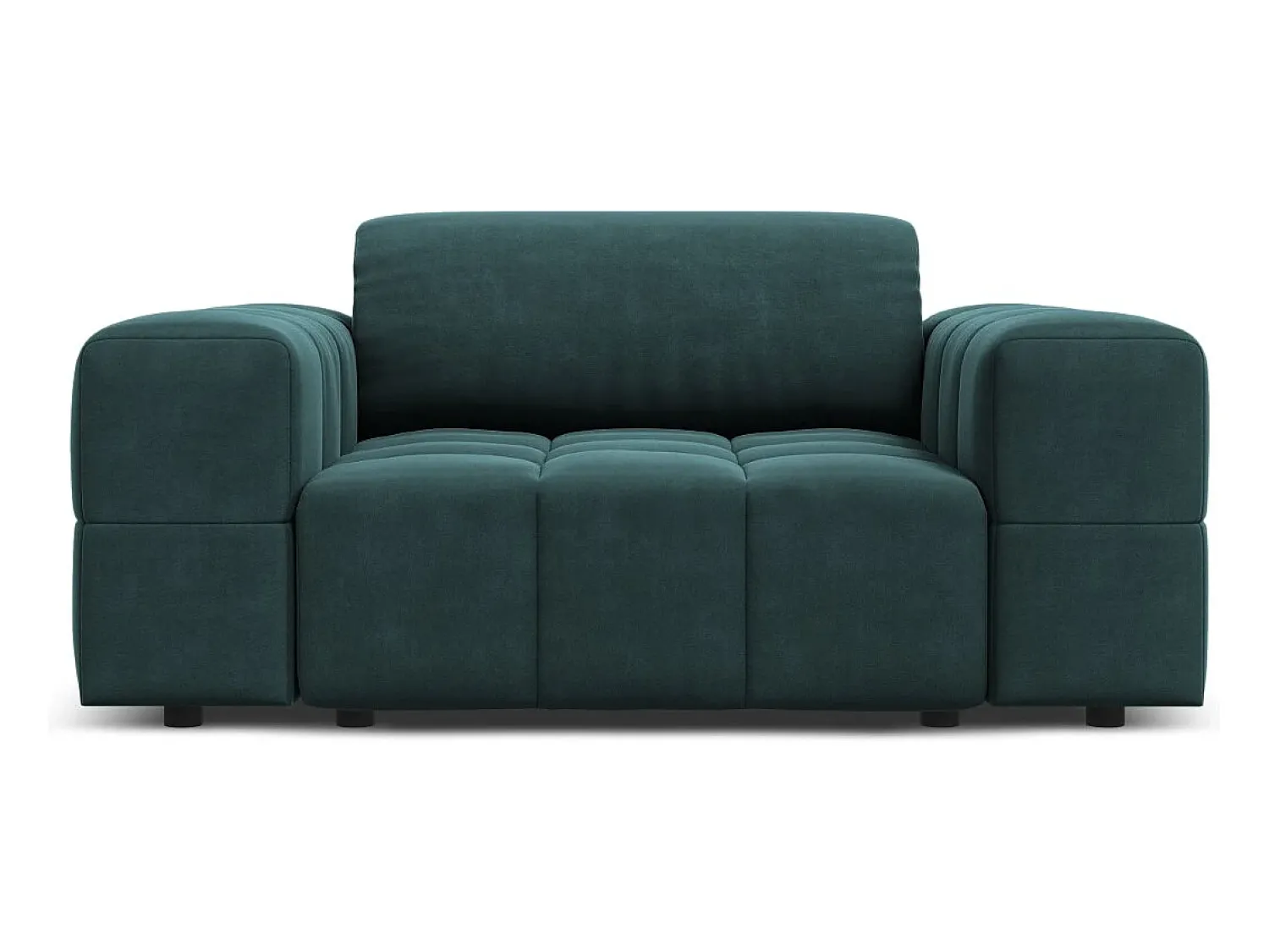 CXL by Christian Lacroix - Poltrona "Luc" em veludo petróleo - 124x102x70cm^ Poltrona