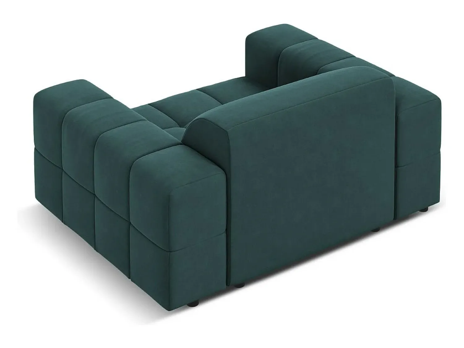 CXL by Christian Lacroix - Poltrona "Luc" em veludo petróleo - 124x102x70cm^ Poltrona