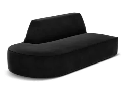 CXL by Christian Lacroix - Sofá modular virado para a esquerda "Charles" 2 lugares em veludo - 181x93x69cm Preto