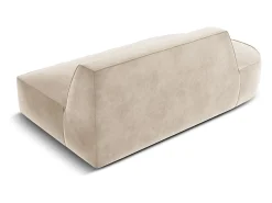 Sofá|CXL by Christian Lacroix - Sofá modular virado para a esquerda "Charles" 2 lugares em veludo claro - 181x93x69cm Bege