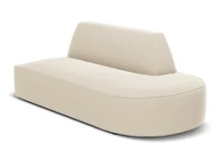 Sofá*CXL by Christian Lacroix - Sofá modular direito "Charles" 2 lugares em veludo - 181x93x69cm Bege