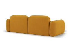 CXL by Christian Lacroix - Sofá modular de canto esquerdo "Lucien" 3 lugares em veludo mostarda - 230x165x70cm^ Sofá