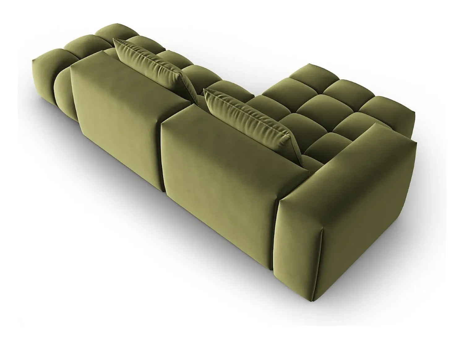 CXL by Christian Lacroix - Sofá modular de canto esquerdo "Lorella" 4 lugares em veludo - 265x145x70cm^ Sofá