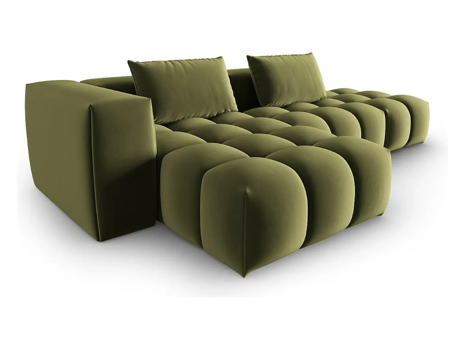 CXL by Christian Lacroix - Sofá modular de canto esquerdo "Lorella" 4 lugares em veludo - 265x145x70cm^ Sofá