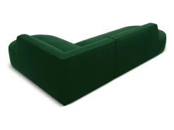 Sofá|CXL by Christian Lacroix - Sofá de canto direito "Charles" 4 lugares em veludo - 273x180x69cm Verde