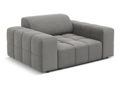 Poltrona|CXL by Christian Lacroix - Poltrona "Luc" em veludo cinza claro - 124x102x70cm Cinzento claro