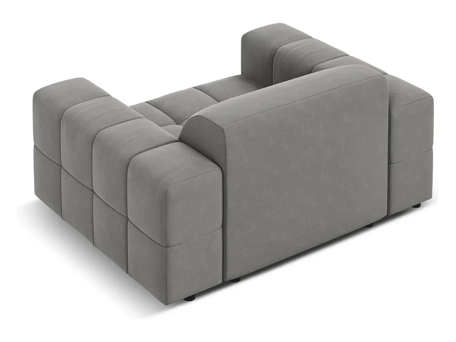 Poltrona|CXL by Christian Lacroix - Poltrona "Luc" em veludo cinza claro - 124x102x70cm Cinzento claro
