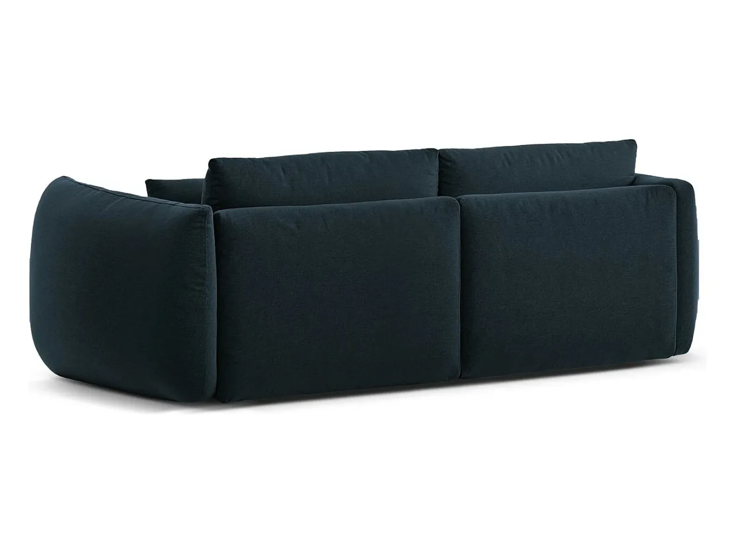 Best CXL by Christian Lacroix - Sofá modular "Maurie" 3 lugares em tecido chenille azul marinho - 224x107x90cm Azul esverdeado