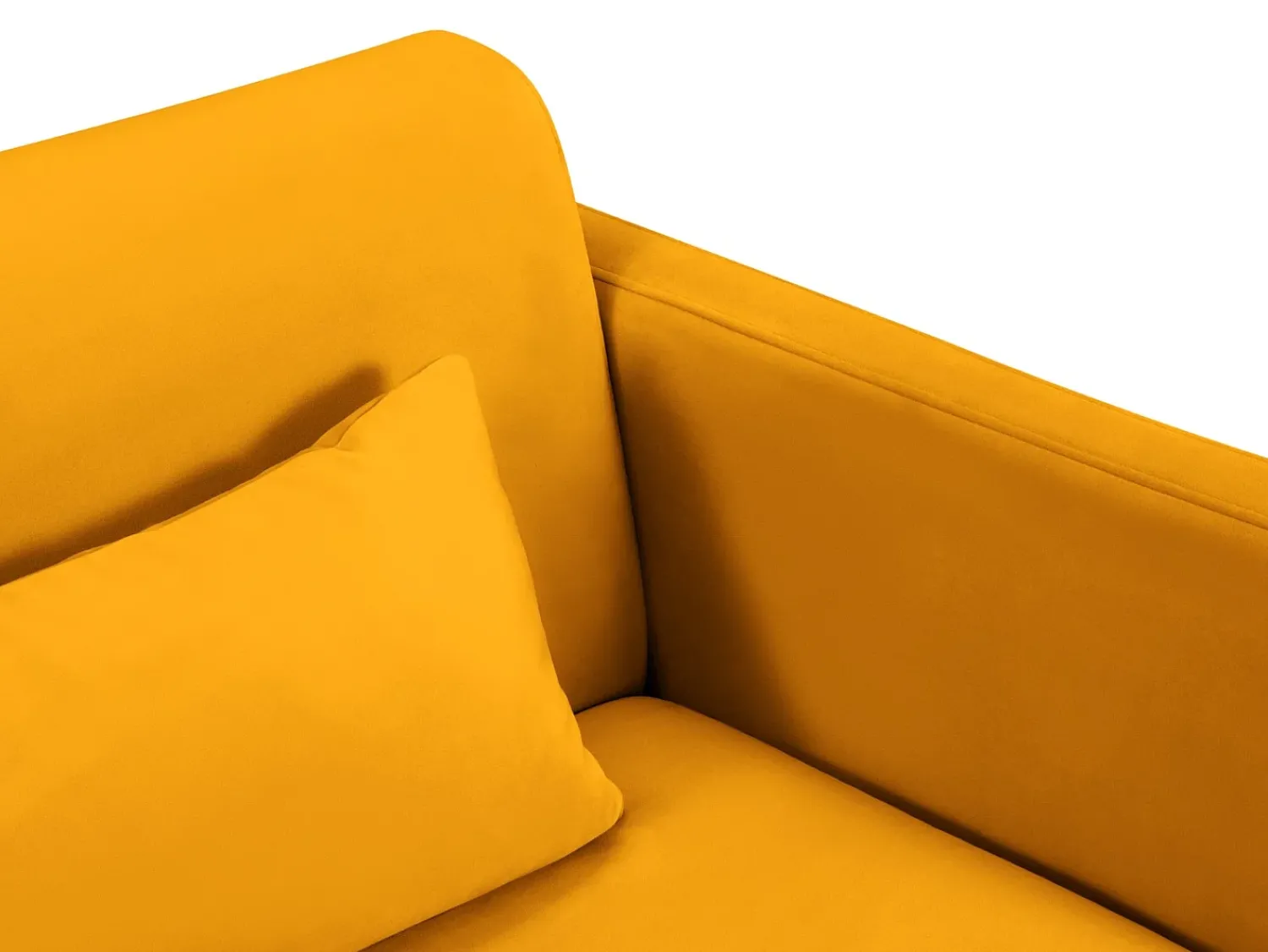 Sofá|CXL by Christian Lacroix - Sofá-cama "Yanis" 2 lugares em veludo - 182x102x80cm Amarelo