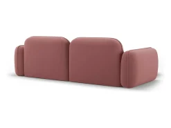 CXL by Christian Lacroix - Sofá modular de canto esquerdo "Lucien" 3 lugares em veludo salmão - 230x165x70cm Rosa claro