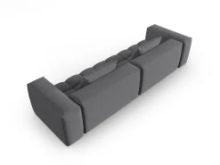 Sofá|CXL by Christian Lacroix - Sofá modular "Lorella" 5 lugares em tecido estrutural cinza - 290x85x70cm Cinzento