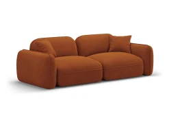 CXL by Christian Lacroix - Sofá modular "Lucien" 3 lugares em veludo - 230x90x70cm Terracota
