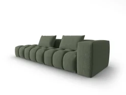 Sofá|CXL by Christian Lacroix - Sofá modular virado para a esquerda "Lorella" 3 lugares em tecido estrutural verde oliva escuro - 265x85x70cm Verde pinho
