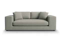 Sofá*CXL by Christian Lacroix - Sofá "Tendance" 3 lugares em veludo cotelê cinza claro - 220x122x72cm Cinzento claro