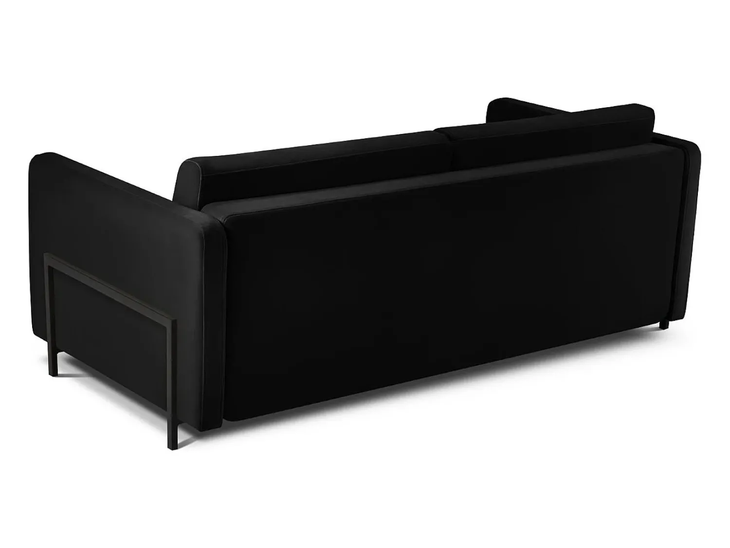 Sofá|CXL by Christian Lacroix - Sofá-cama "Yanis" 3 lugares em veludo - 202x102x80cm Preto