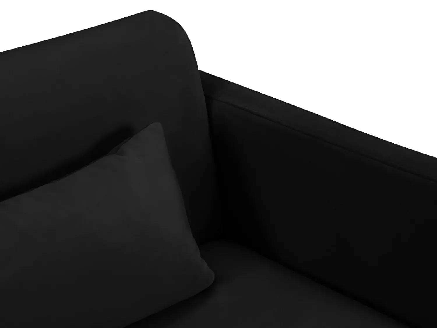Sofá|CXL by Christian Lacroix - Sofá-cama "Yanis" 3 lugares em veludo - 202x102x80cm Preto