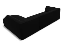 Sofá*CXL by Christian Lacroix - Sofá de canto direito "Charles" 4 lugares em veludo - 273x180x69cm Preto