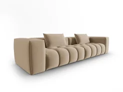 CXL by Christian Lacroix - Sofá modular "Lorella" 5 lugares em veludo areia - 290x85x70cm^ Sofá