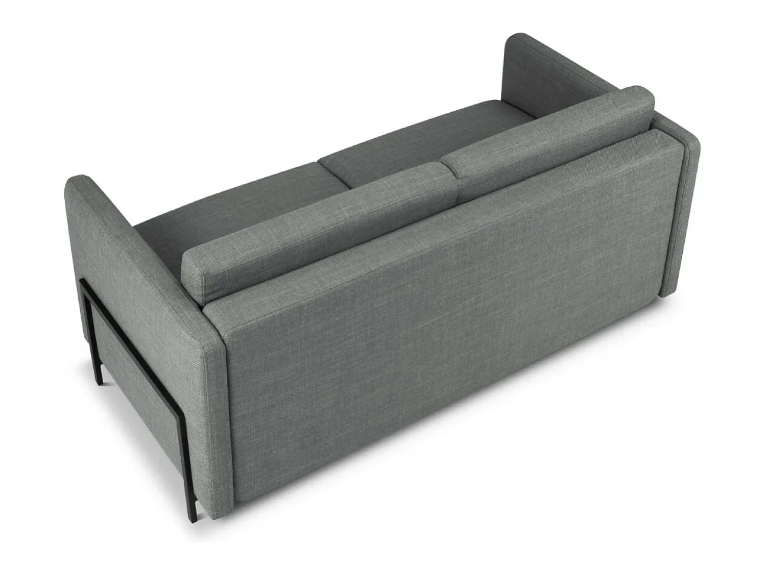 CXL by Christian Lacroix - Sofá-cama "Yanis" 2 lugares em tecido estrutural cinza - 182x102x80cm^ Sofá