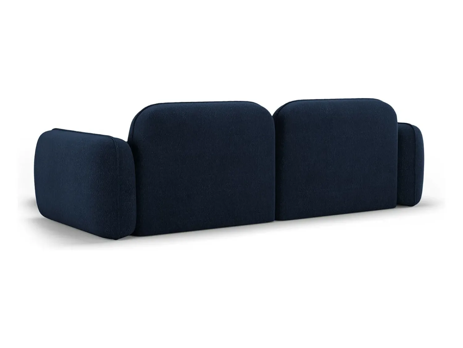 Sofá|CXL by Christian Lacroix - Sofá modular de canto direito "Lucien" 3 lugares em veludo - 230x165x70cm Azul escuro