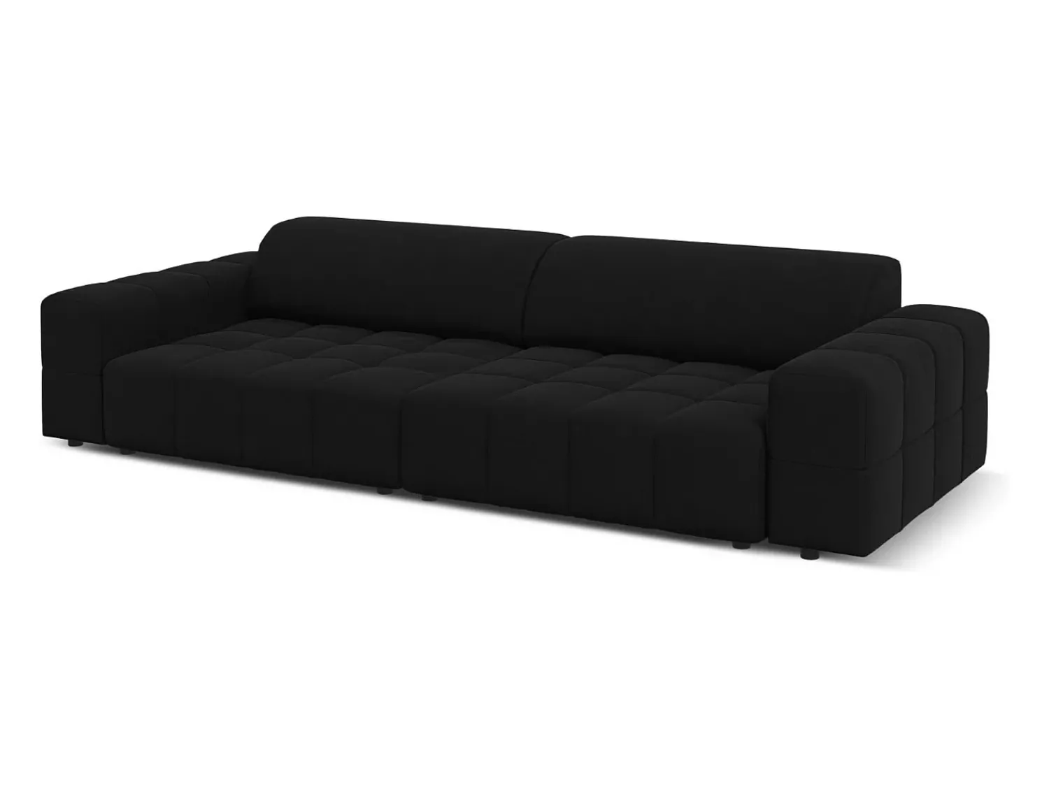 Sofá*CXL by Christian Lacroix - Sofá "Luc" 4 lugares em veludo - 244x102x70cm Preto