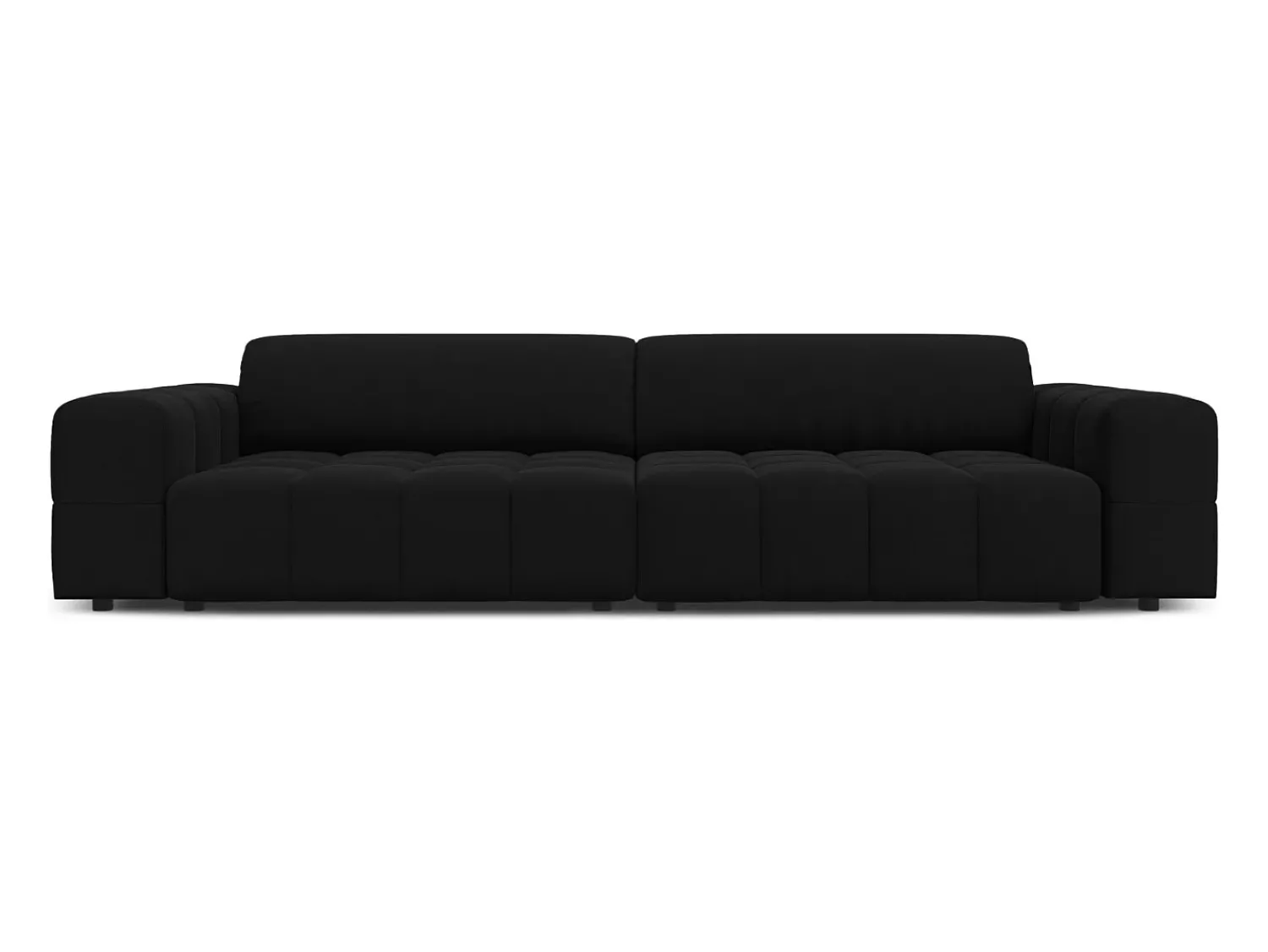 Sofá*CXL by Christian Lacroix - Sofá "Luc" 4 lugares em veludo - 244x102x70cm Preto