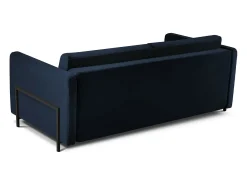 Best CXL by Christian Lacroix - Sofá-cama "Yanis" 3 lugares em veludo azul real - 202x102x80cm Azul escuro