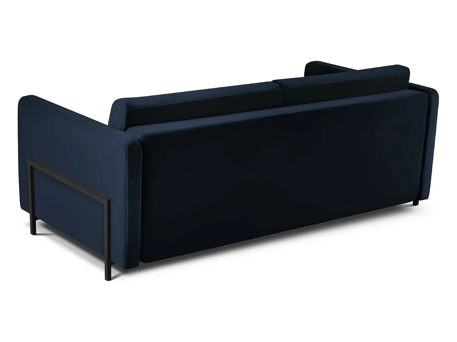 Best CXL by Christian Lacroix - Sofá-cama "Yanis" 3 lugares em veludo azul real - 202x102x80cm Azul escuro