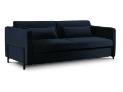 Best CXL by Christian Lacroix - Sofá-cama "Yanis" 3 lugares em veludo azul real - 202x102x80cm Azul escuro