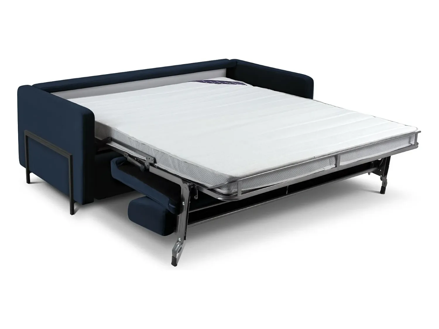 Best CXL by Christian Lacroix - Sofá-cama "Yanis" 3 lugares em veludo azul real - 202x102x80cm Azul escuro