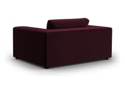 Sofá*CXL by Christian Lacroix - Sofá "Tendance" 1,5 lugares em veludo escuro - 156x122x72cm Vermelho