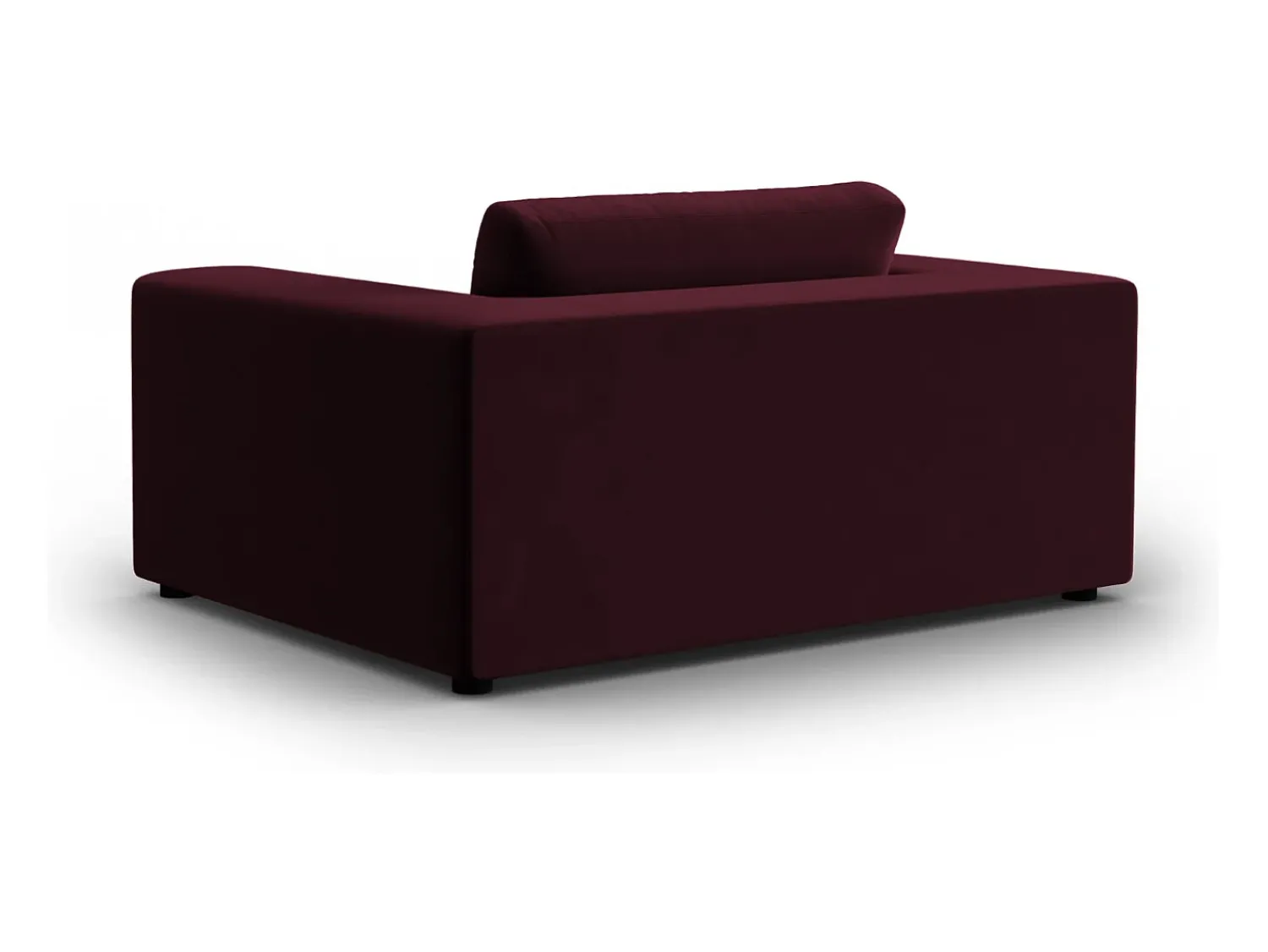Sofá*CXL by Christian Lacroix - Sofá "Tendance" 1,5 lugares em veludo escuro - 156x122x72cm Vermelho