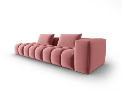 Sofá|CXL by Christian Lacroix - Sofá modular virado para a esquerda "Lorella" 3 lugares em veludo salmão - 265x85x70cm Rosa claro