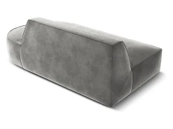 Sofá*CXL by Christian Lacroix - Sofá modular direito "Charles" 2 lugares em veludo cinza claro - 181x93x69cm Cinzento claro