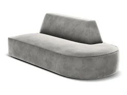 Sofá*CXL by Christian Lacroix - Sofá modular direito "Charles" 2 lugares em veludo cinza claro - 181x93x69cm Cinzento claro