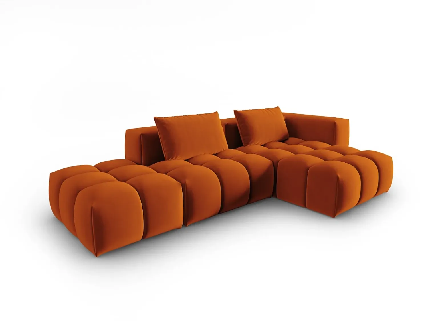 CXL by Christian Lacroix - Sofá modular de canto direito "Lorella" 4 lugares em veludo - 265x145x70cm^ Sofá
