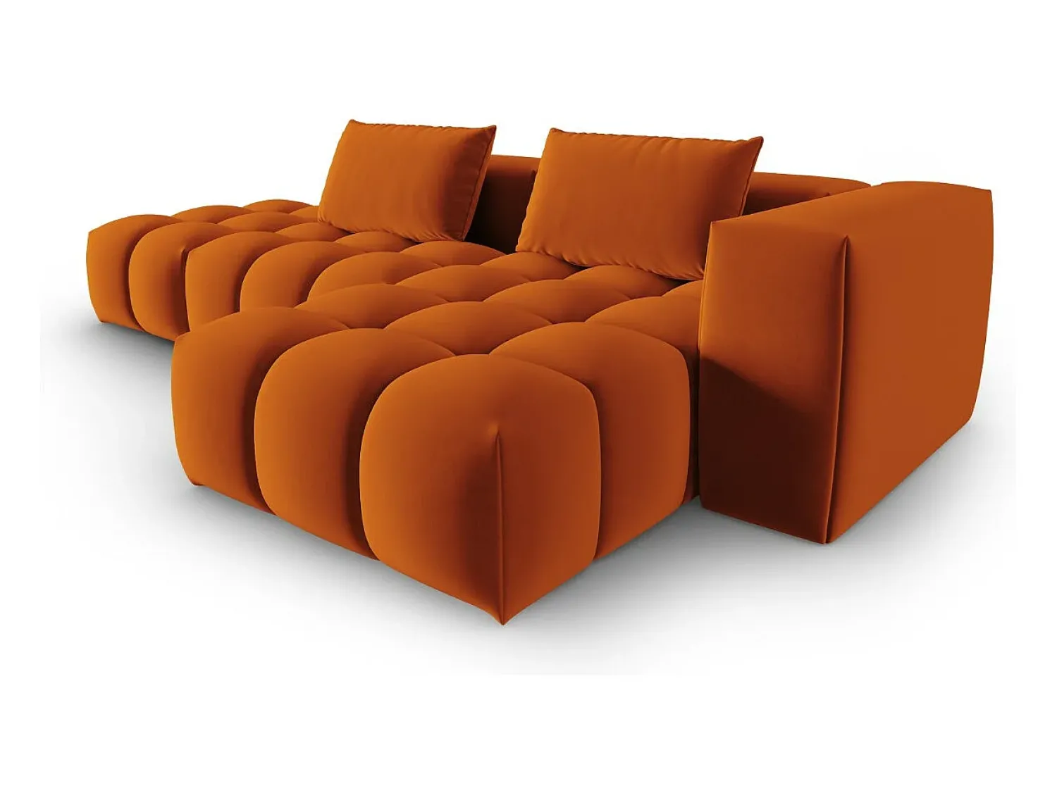 CXL by Christian Lacroix - Sofá modular de canto direito "Lorella" 4 lugares em veludo - 265x145x70cm^ Sofá
