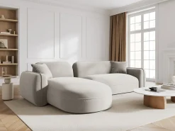 CXL by Christian Lacroix - Sofá modular de canto esquerdo "Lucien" 4 lugares em veludo claro - 275x165x70cm^ Sofá