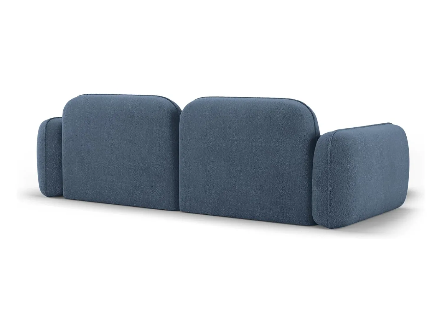 Online CXL by Christian Lacroix - Sofá modular de canto esquerdo "Lucien" 3 lugares em veludo jeans - 230x165x70cm Azul