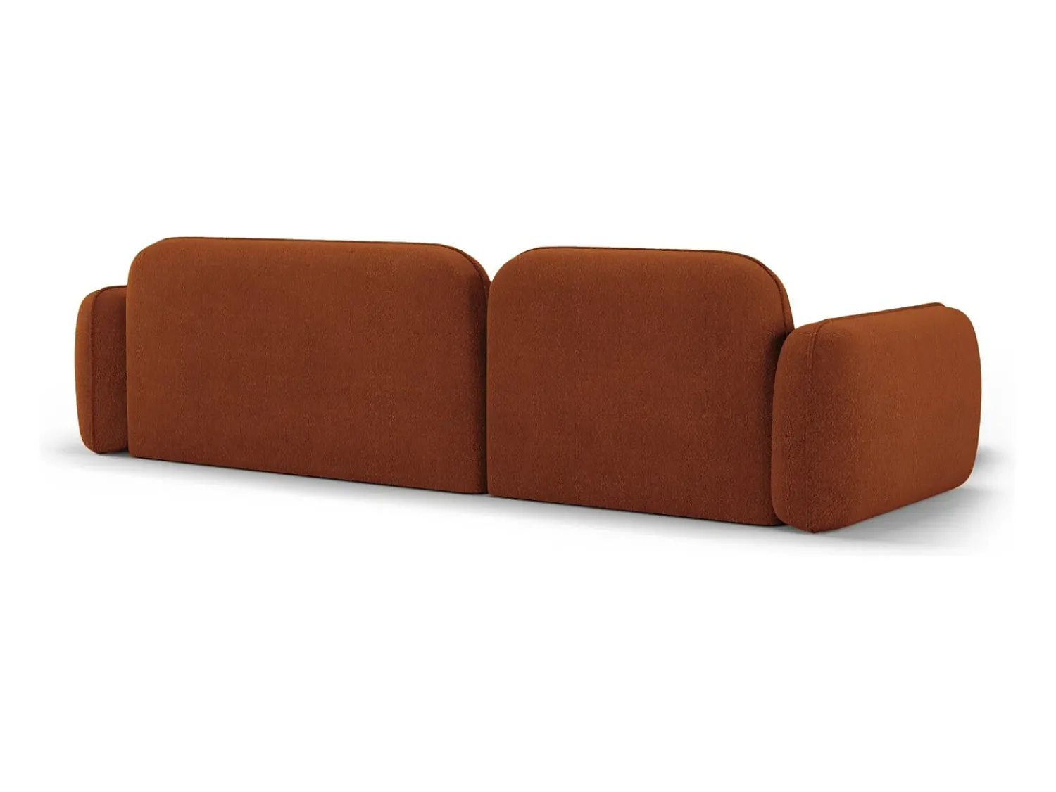 Best CXL by Christian Lacroix - Sofá modular de canto esquerdo "Lucien" 4 lugares em veludo - 275x165x70cm Terracota