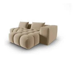 CXL by Christian Lacroix - Sofá modular de canto direito "Lorella" 3 lugares em veludo areia - 205x145x70cm^ Sofá