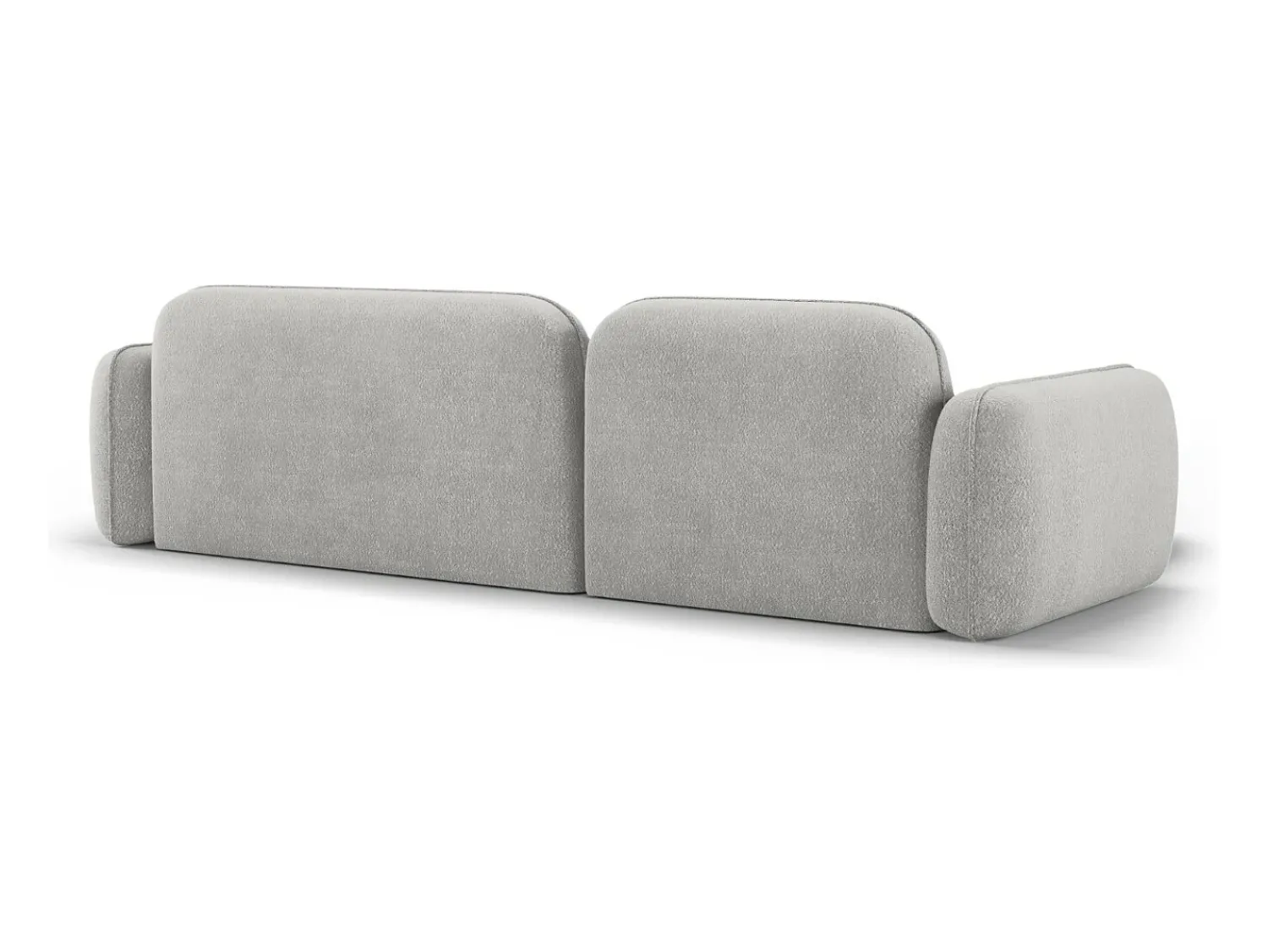 Sofá|CXL by Christian Lacroix - Sofá modular de canto esquerdo "Lucien" 4 lugares em veludo cinza claro - 275x165x70cm Cinzento claro