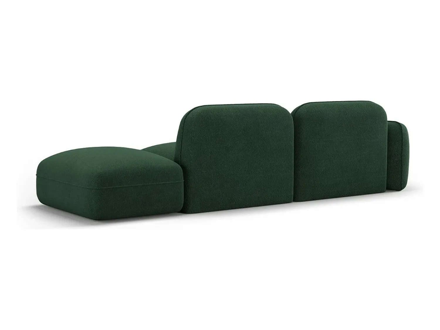 Sofá*CXL by Christian Lacroix - Sofá modular direito "Lucien" 3 lugares em veludo - 295x90x70cm Verde