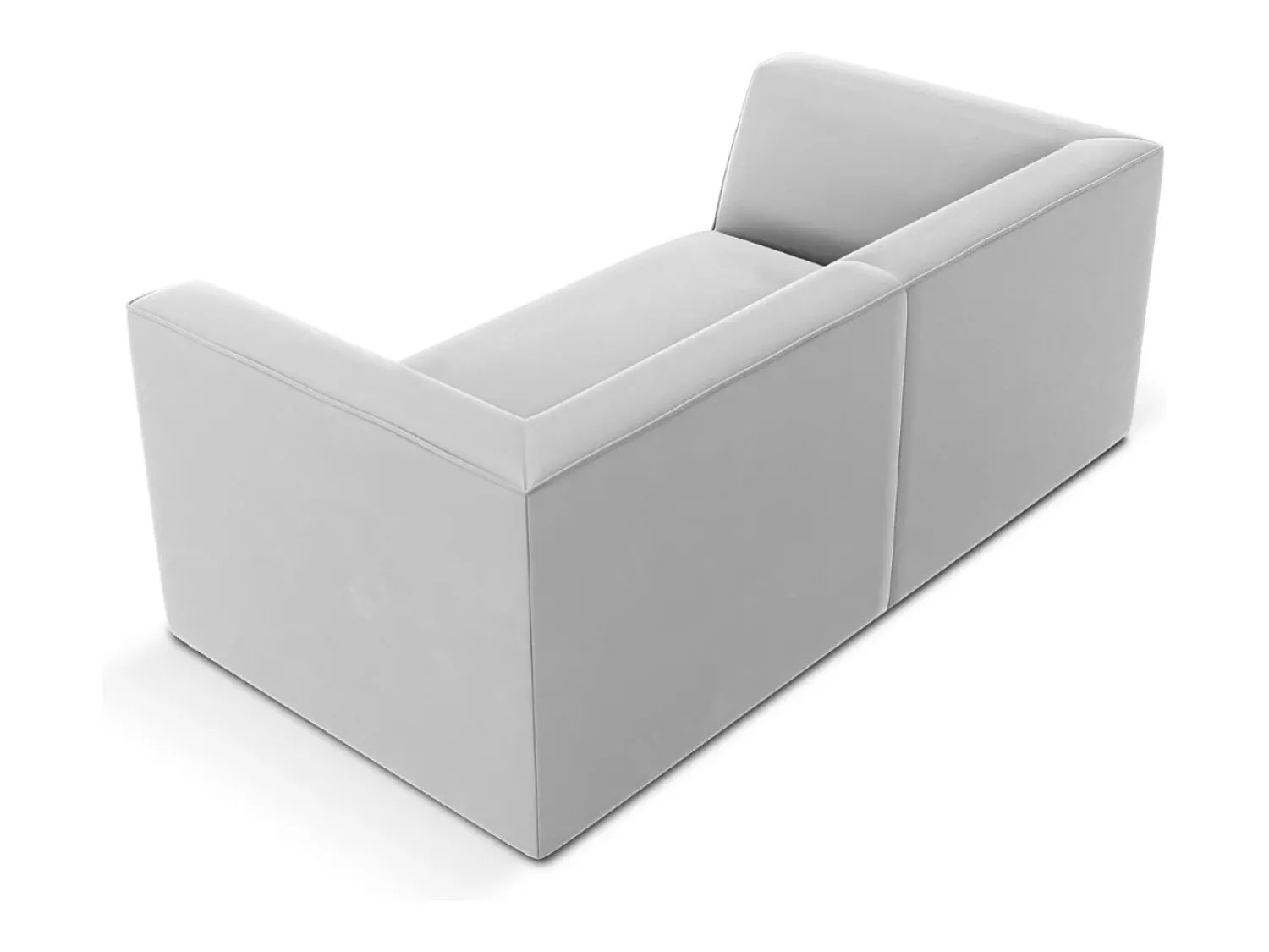 CXL by Christian Lacroix - Sofá "Charles" 2 lugares em veludo cinza claro - 174x92x69cm Cinzento claro