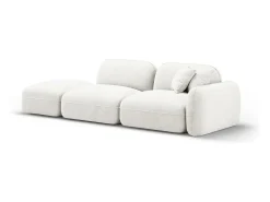 Sofá*CXL by Christian Lacroix - Sofá modular virado para a esquerda "Lucien" 3 lugares em veludo - 295x90x70cm Marfim