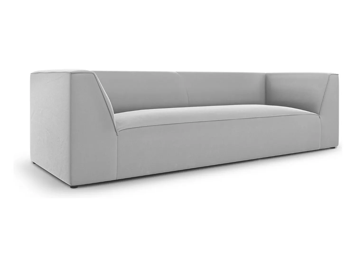 Sofá|CXL by Christian Lacroix - Sofá "Charles" 3 lugares em veludo cinza claro - 232x92x69cm Cinzento claro