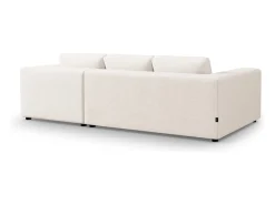 Sale CXL by Christian Lacroix - Sofá de canto direito "Tendance" 5 lugares em tecido estrutural - 282x174x72cm Branco