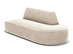 Clearance CXL by Christian Lacroix - Sofá modular direito "Charles" 2 lugares em veludo claro - 181x93x69cm Bege