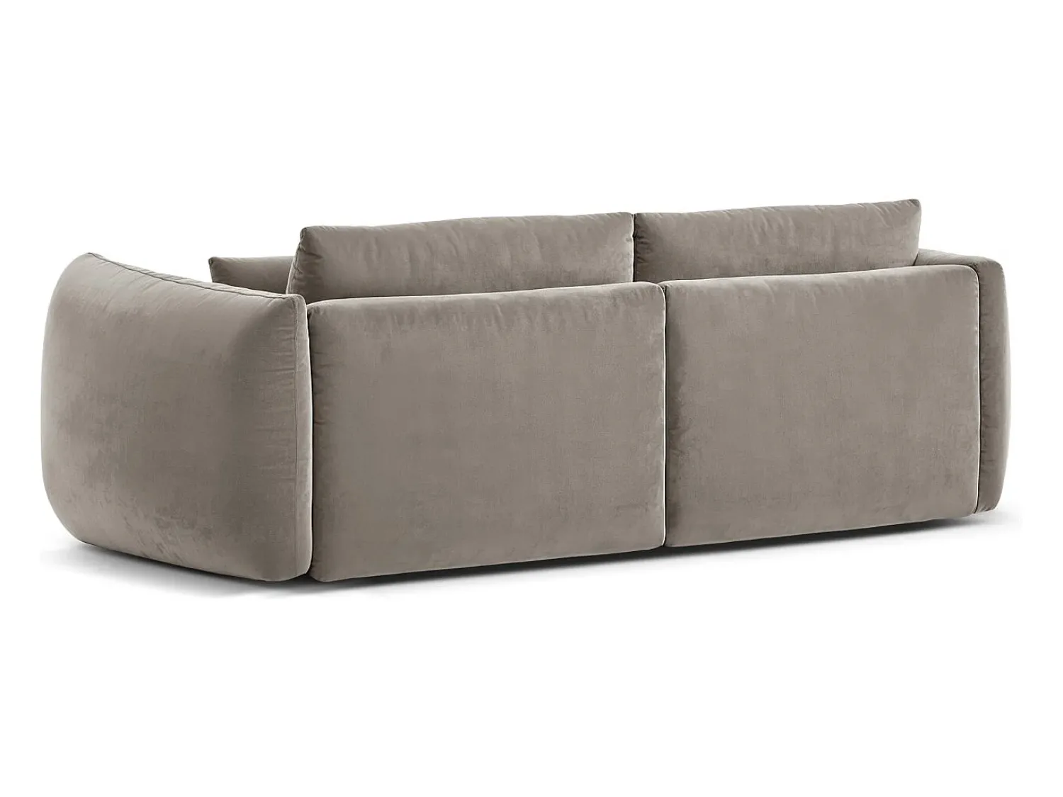 CXL by Christian Lacroix - Sofá modular "Maurie" 3 lugares em veludo concreto - 224x107x90cm Cinzento