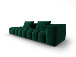 Sofá|CXL by Christian Lacroix - Sofá modular virado para a esquerda "Lorella" 3 lugares em veludo verde garrafa - 265x85x70cm Verde pinho